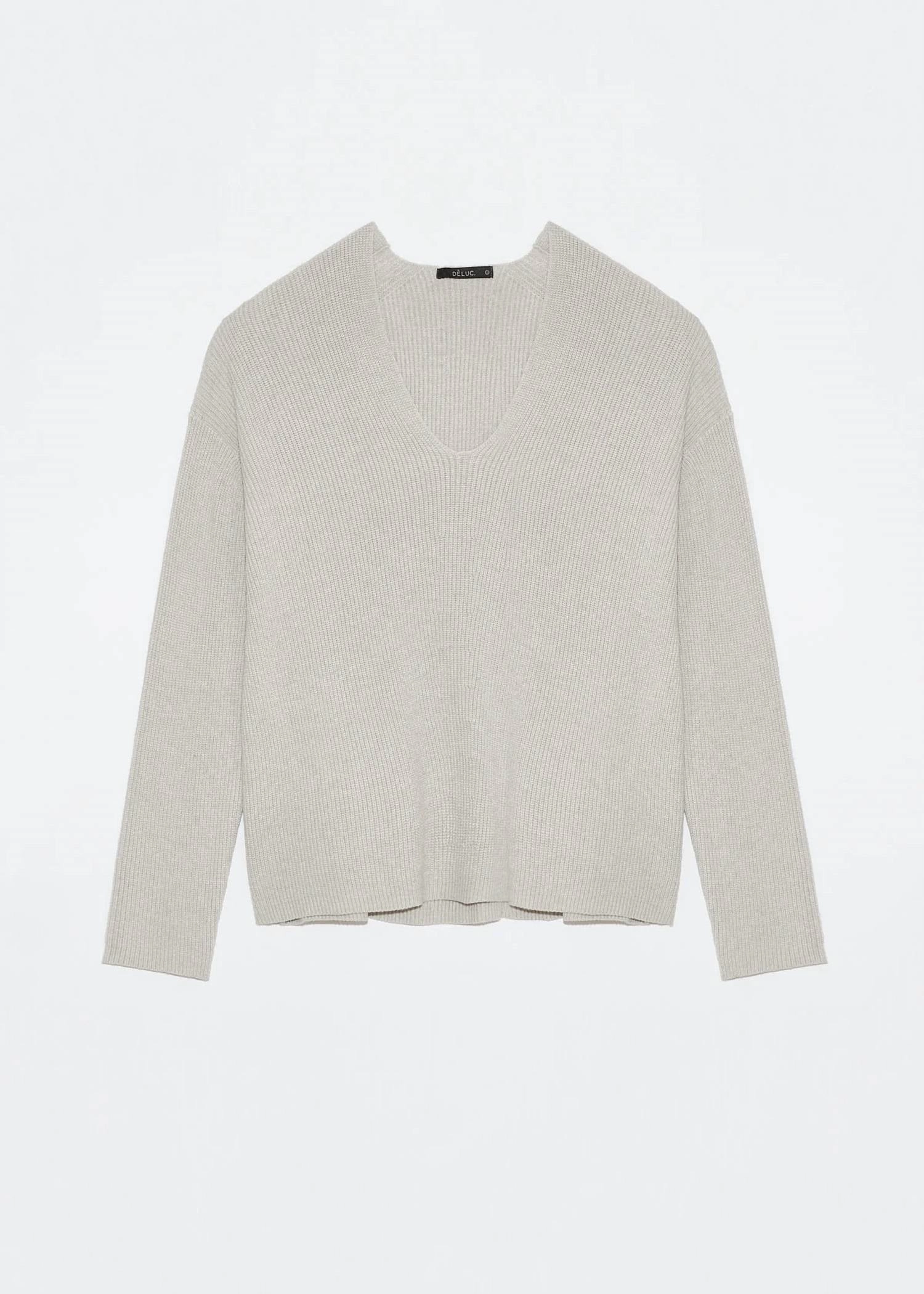 Layering Essential Modern Knit Castanea Sweater Top In Grey