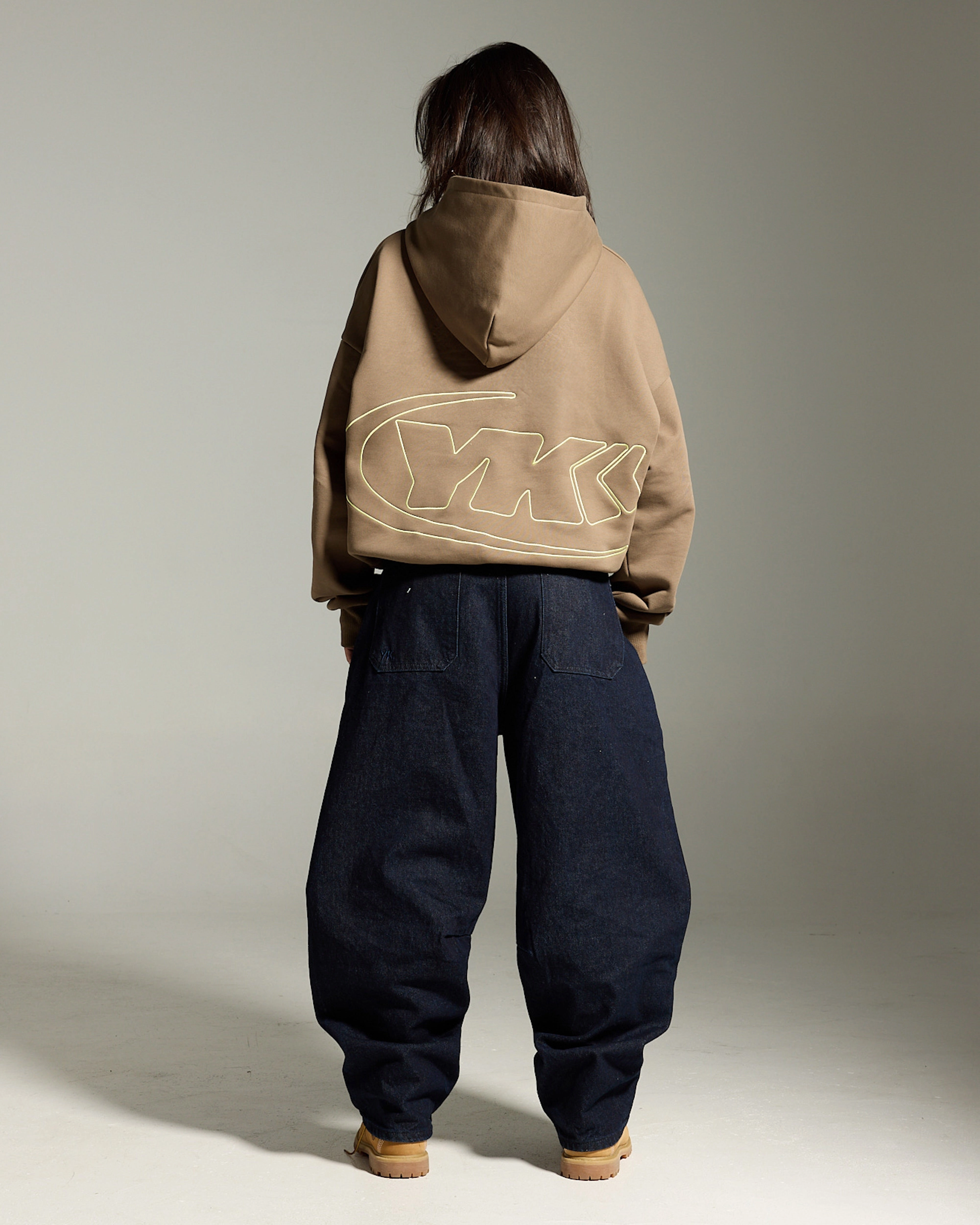 Outline Icon Hoodie | Biscuit Thermal Insulation Iridescent effect