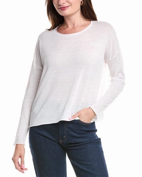 Breathable Textured Fabric EILEEN FISHER Linen-Blend Sweater