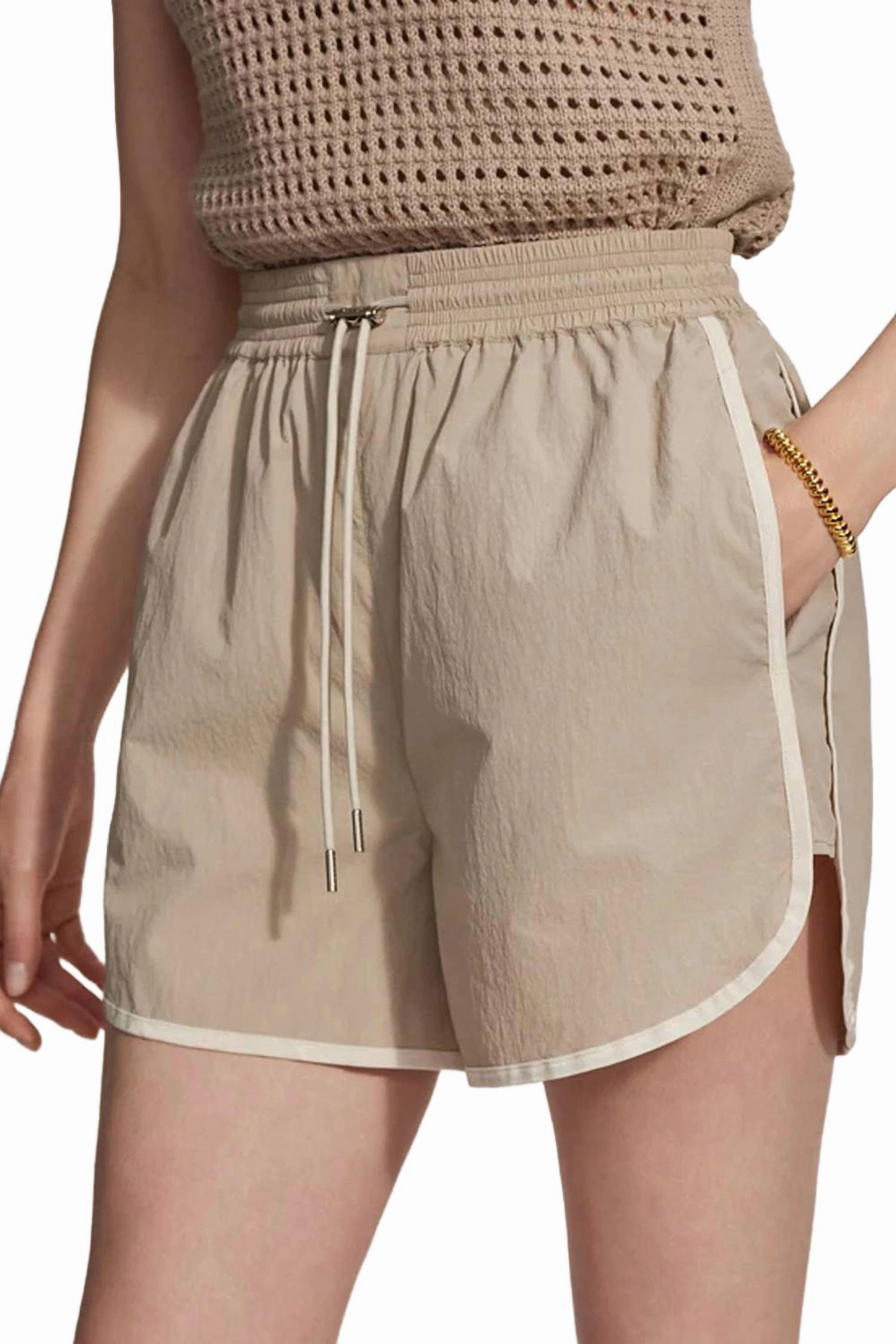 High-End Quality Harmon High Rise Short In Stone