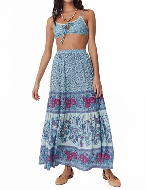 Love Jetty Maxi Skirt In Nirvana Adjustable Waist