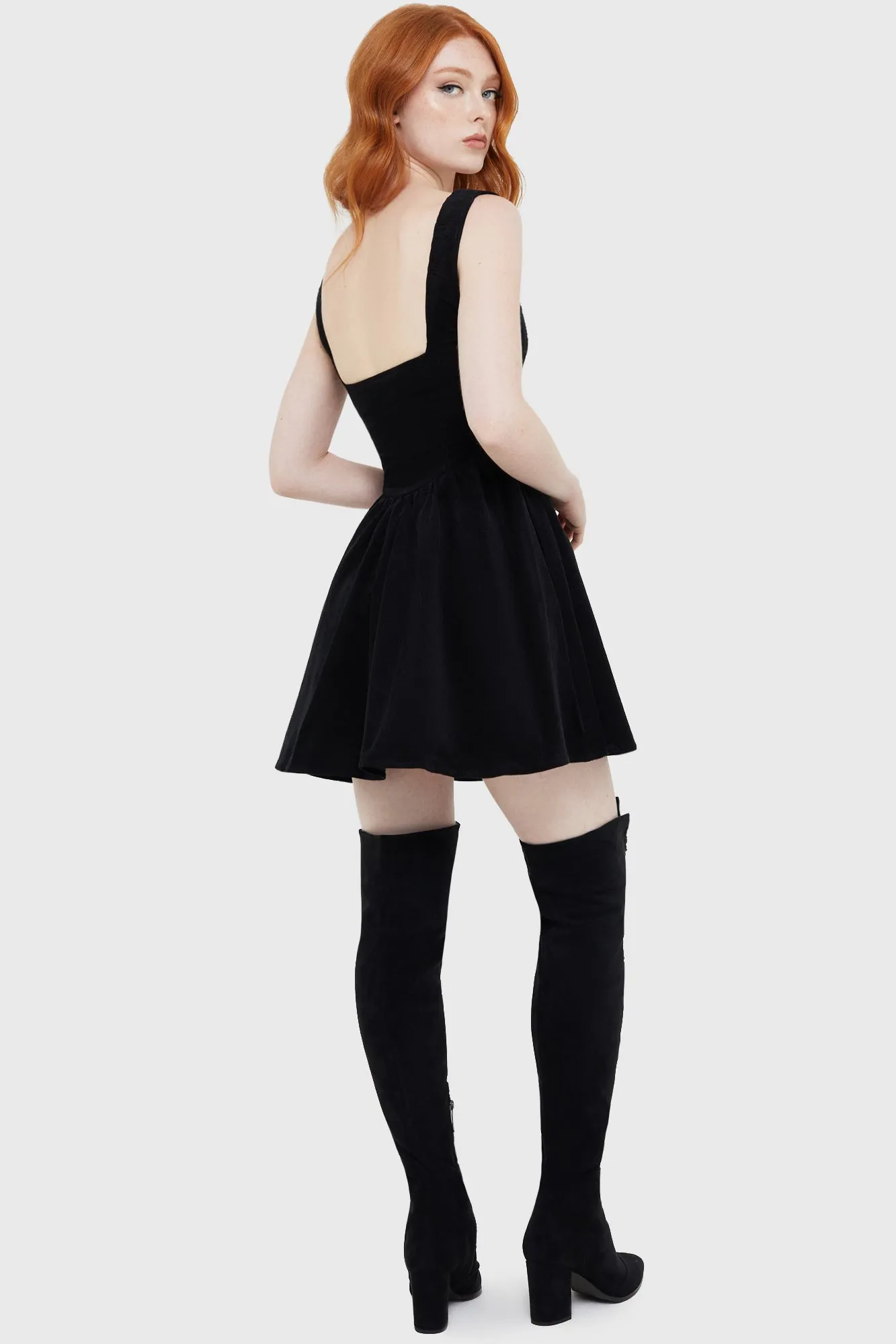 Elderroot Mini Dress [BLACK] Formal Occasion Flexible Fit