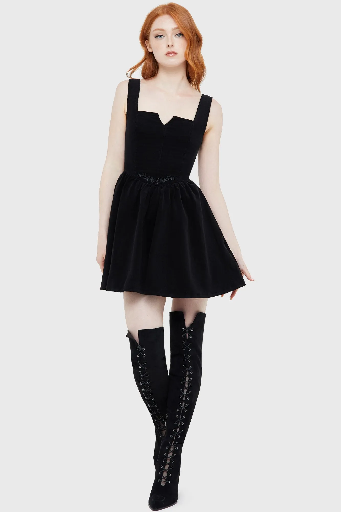 Elderroot Mini Dress [BLACK] Chic Harmony Form Fit