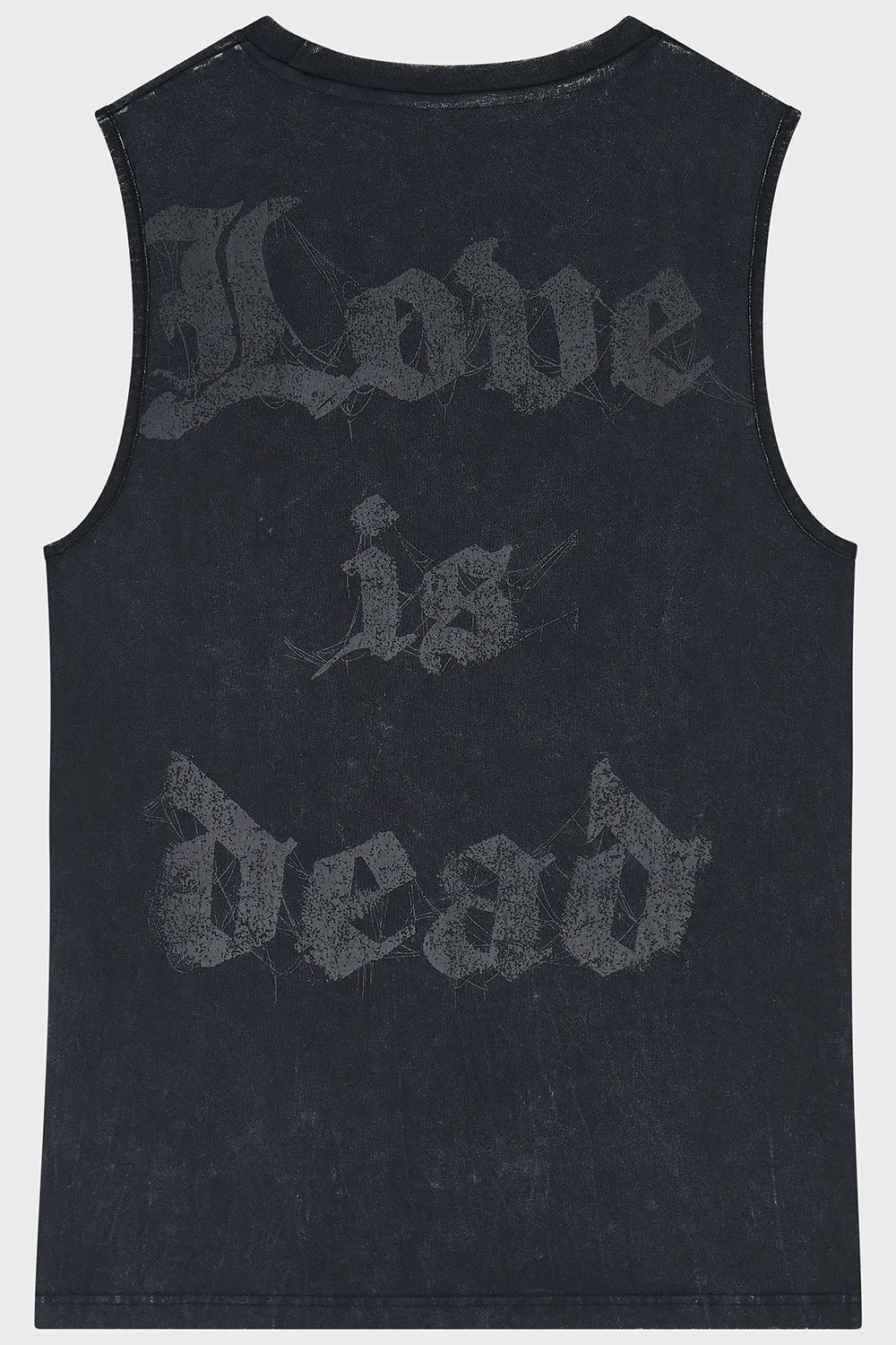 Micro Perforated Fabric Fashion-Forward Love Is Dead Vest