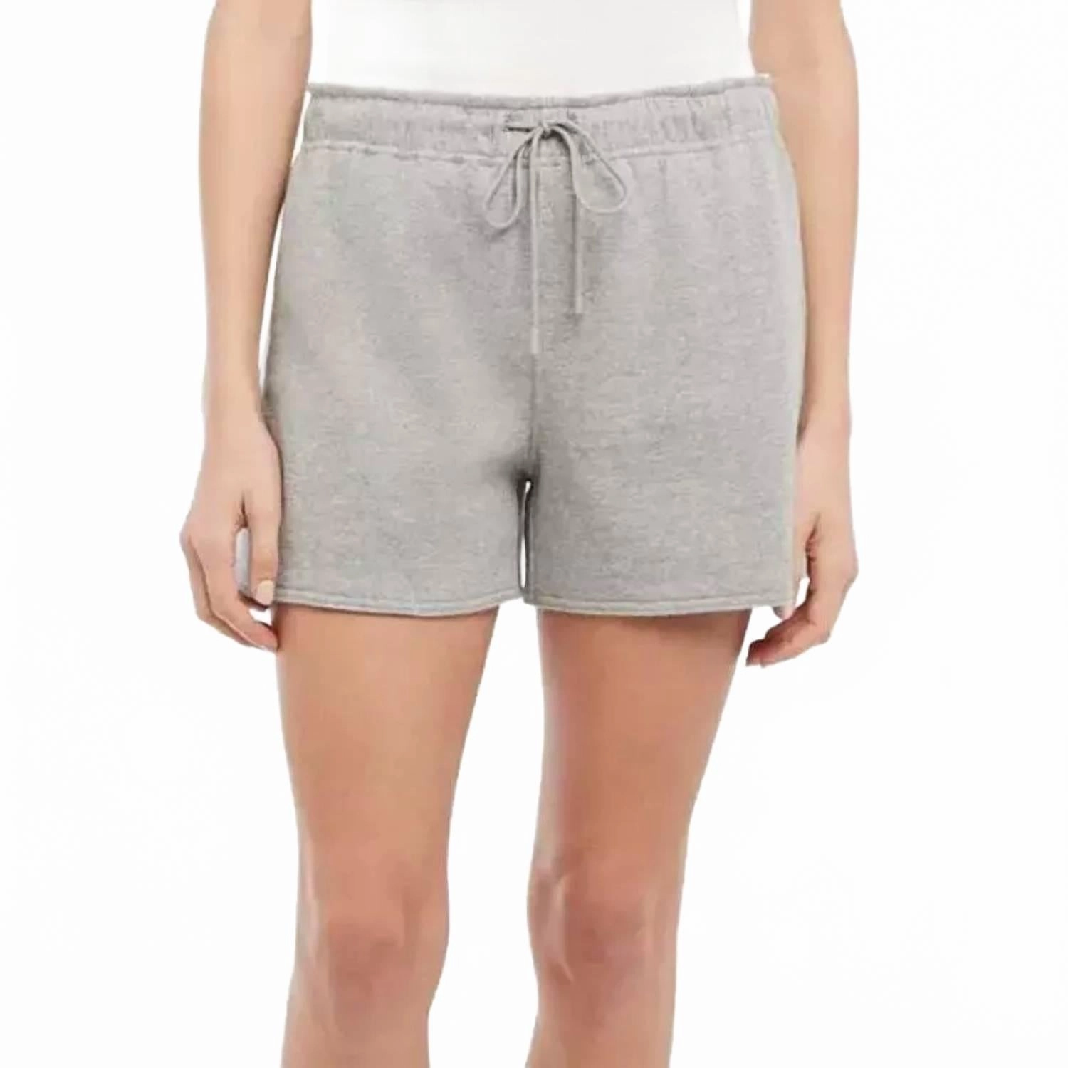 Chic Comfort Comfortable Style Pull-On Cotton Blend Shorts In Gray