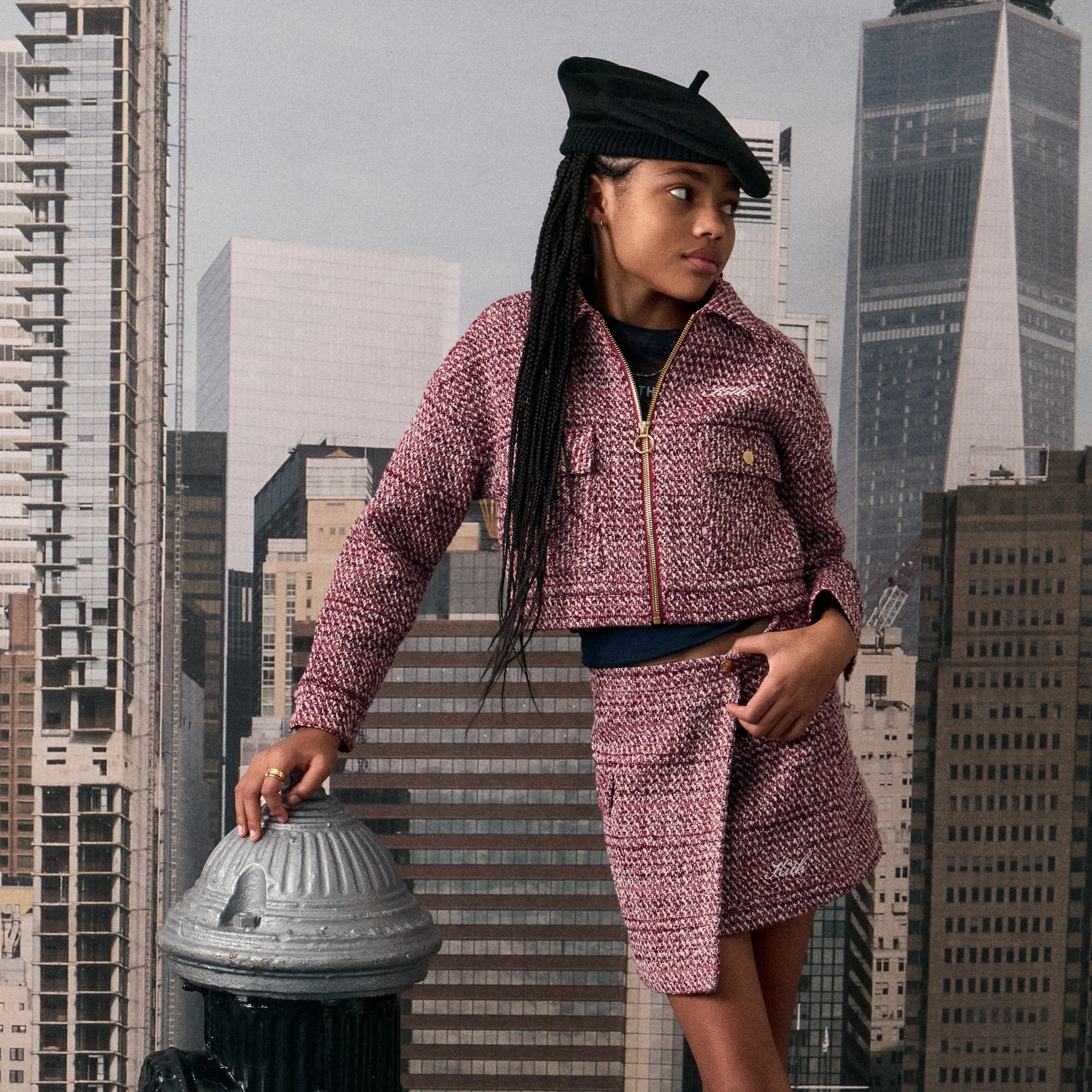 Kith Kids Tweed Phoebe Skirt - Allure Light Moodboard