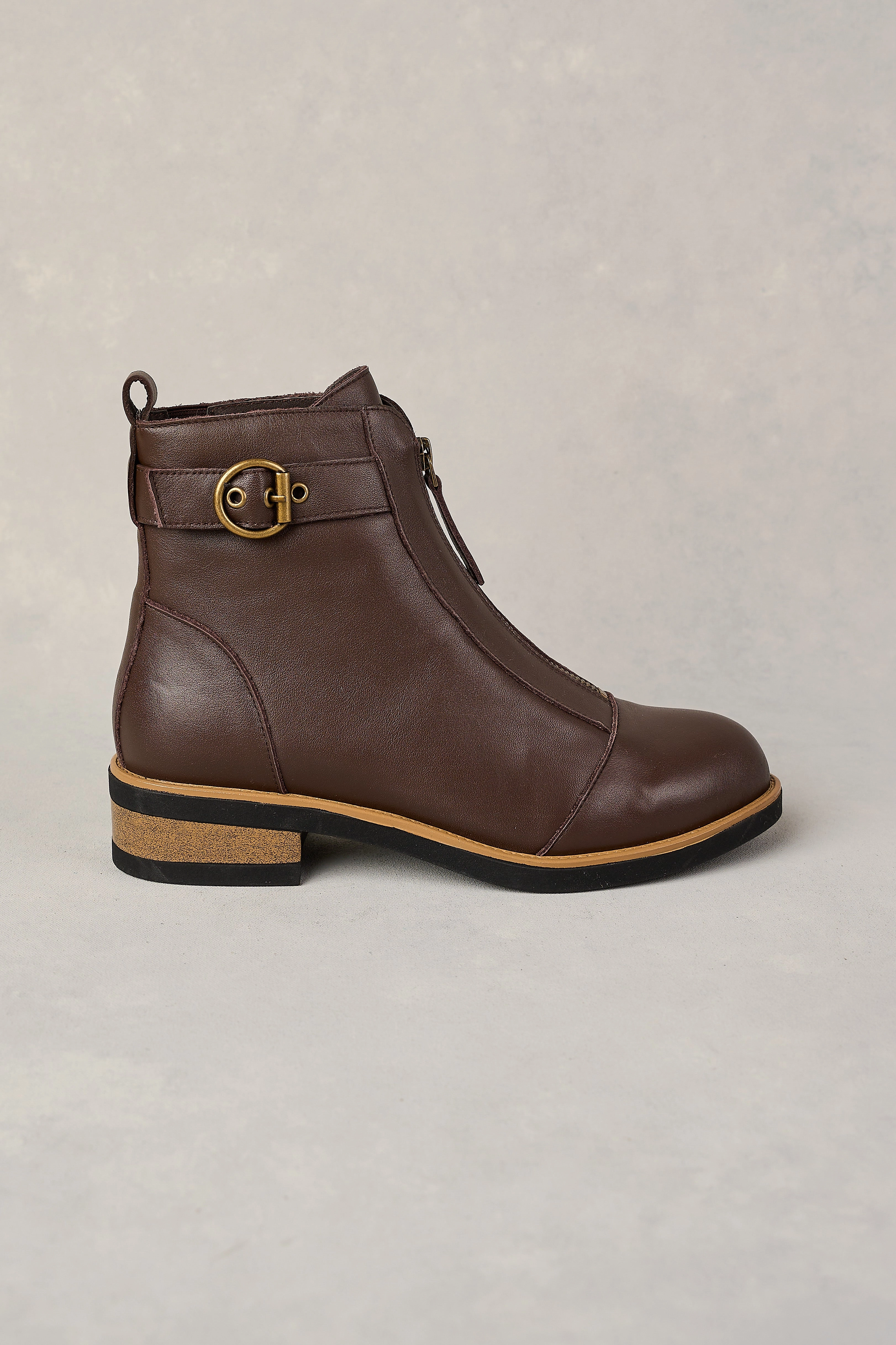 Ella Zip Front Boot - Chocolate Side zipper Padded Interior Weather Resistant User