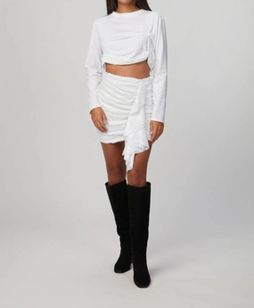 Craftsmanship Focus A Line Silhouette Emely Skirt In White