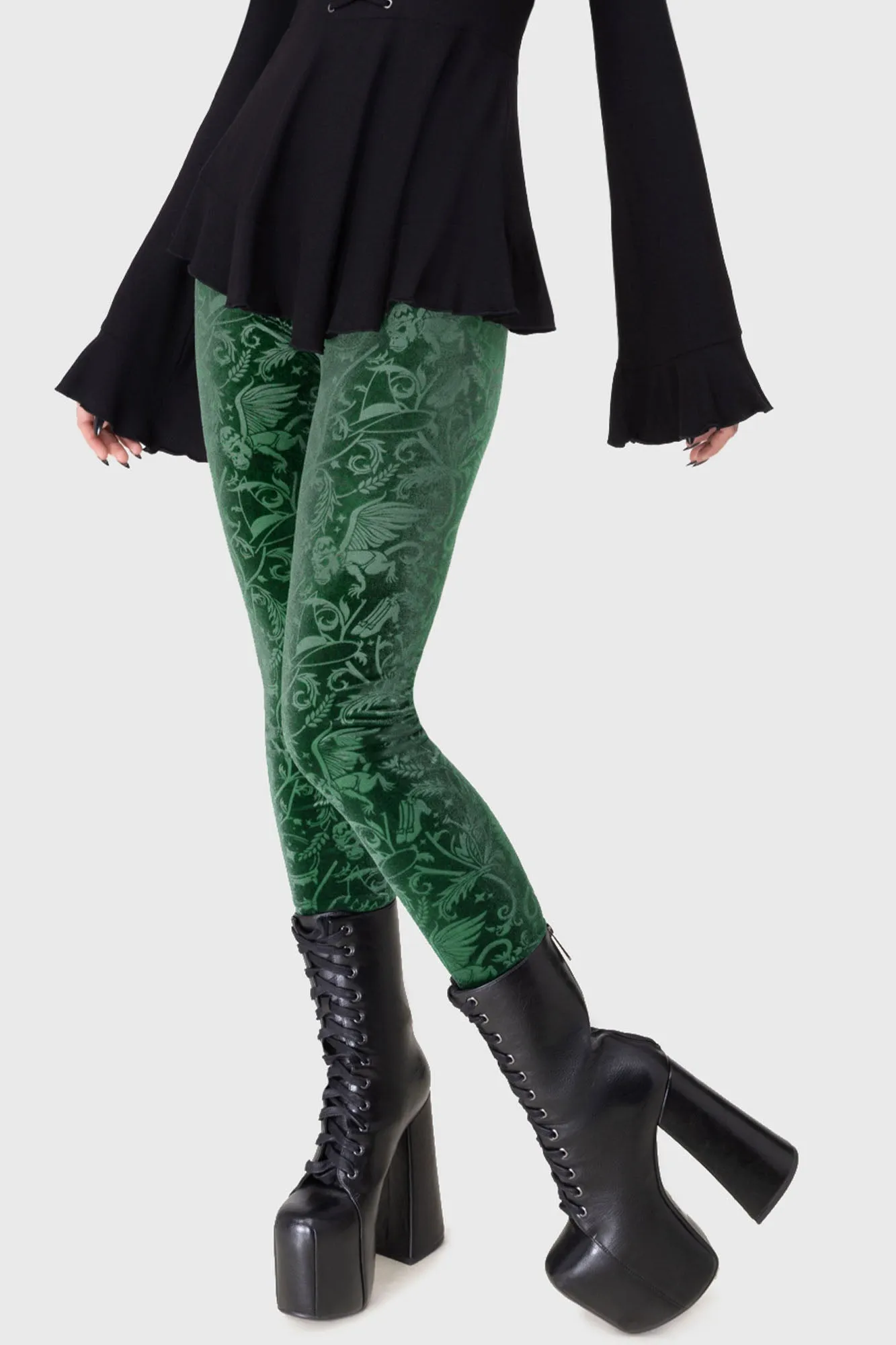 Subtle Curve Smooth Style Emerald Envy Leggings