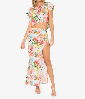 Style Vibes Emilia Maxi Skirt In Multi Floral
