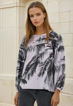 Casual layering piece EPIDOTE TOP OPAL GREY