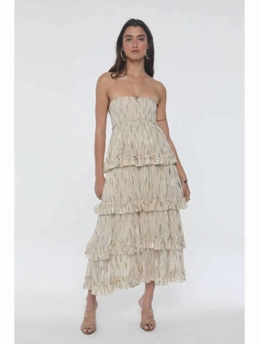 Equinox Ruffle Skirt In Full Moon Mix Separates Sustainable Fabric