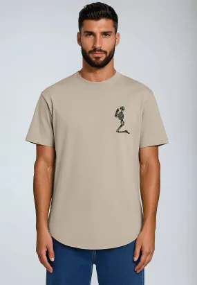 ESSENTIAL BIG SKELETON FAWN T-SHIRT Seasonal Smart Geometric Print