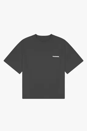 Sporty Fashion Relaxed Wearable Core Box Tee | Charcoal