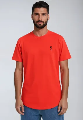 Moisture Management Technology Simple Comfort ESSENTIAL CURVED HEM ROYAL RED T-SHIRT