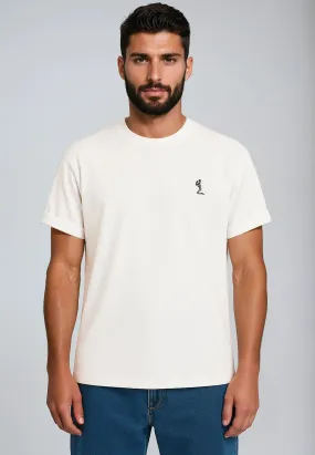 Weekend Comfort Style ESSENTIAL ROLLED CUFF T-SHIRT WHITE