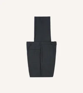 Tagless label Fast Move Charcoal Tropical Wool Flat Front Trouser