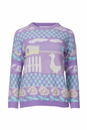 Tallahassee Sweater In Violet Cozy Fit Wear Allergen Free Processing