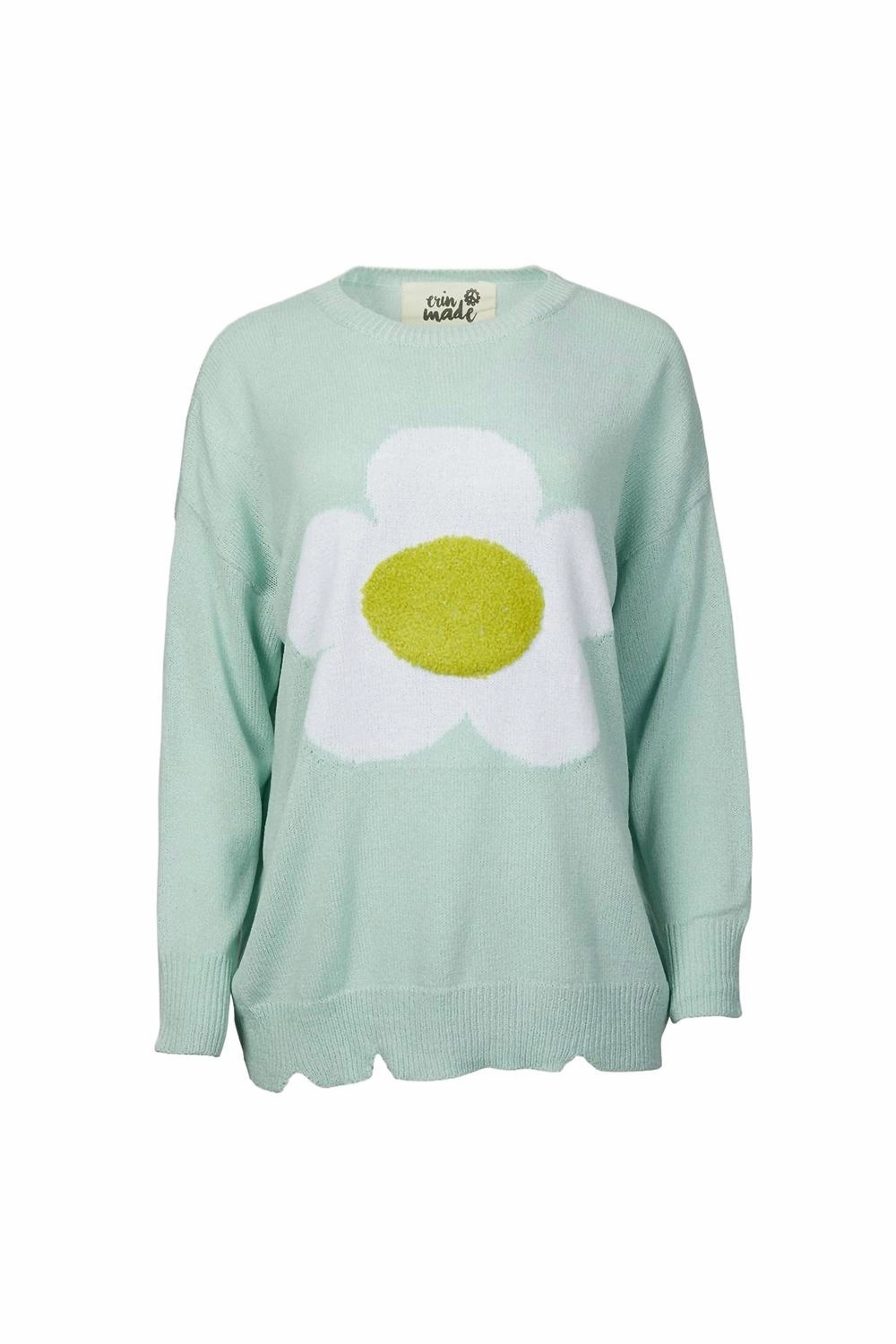 Petal Pullover In Light Blue Breathable mesh lining