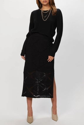 Outfit Game Pencil Midi Skirt In Black