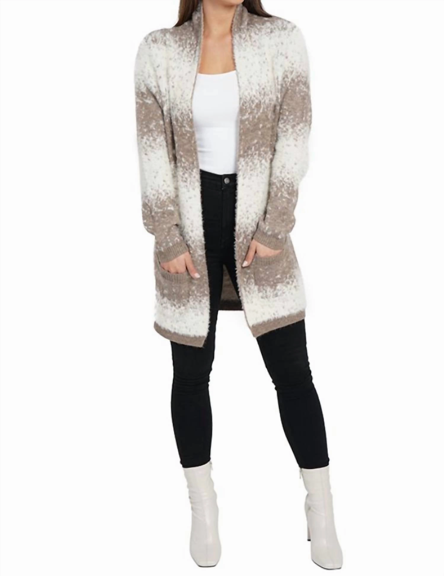 Dylan Cardigan In Beige Ultimate Layering