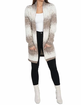 Dylan Cardigan In Beige Ultimate Layering