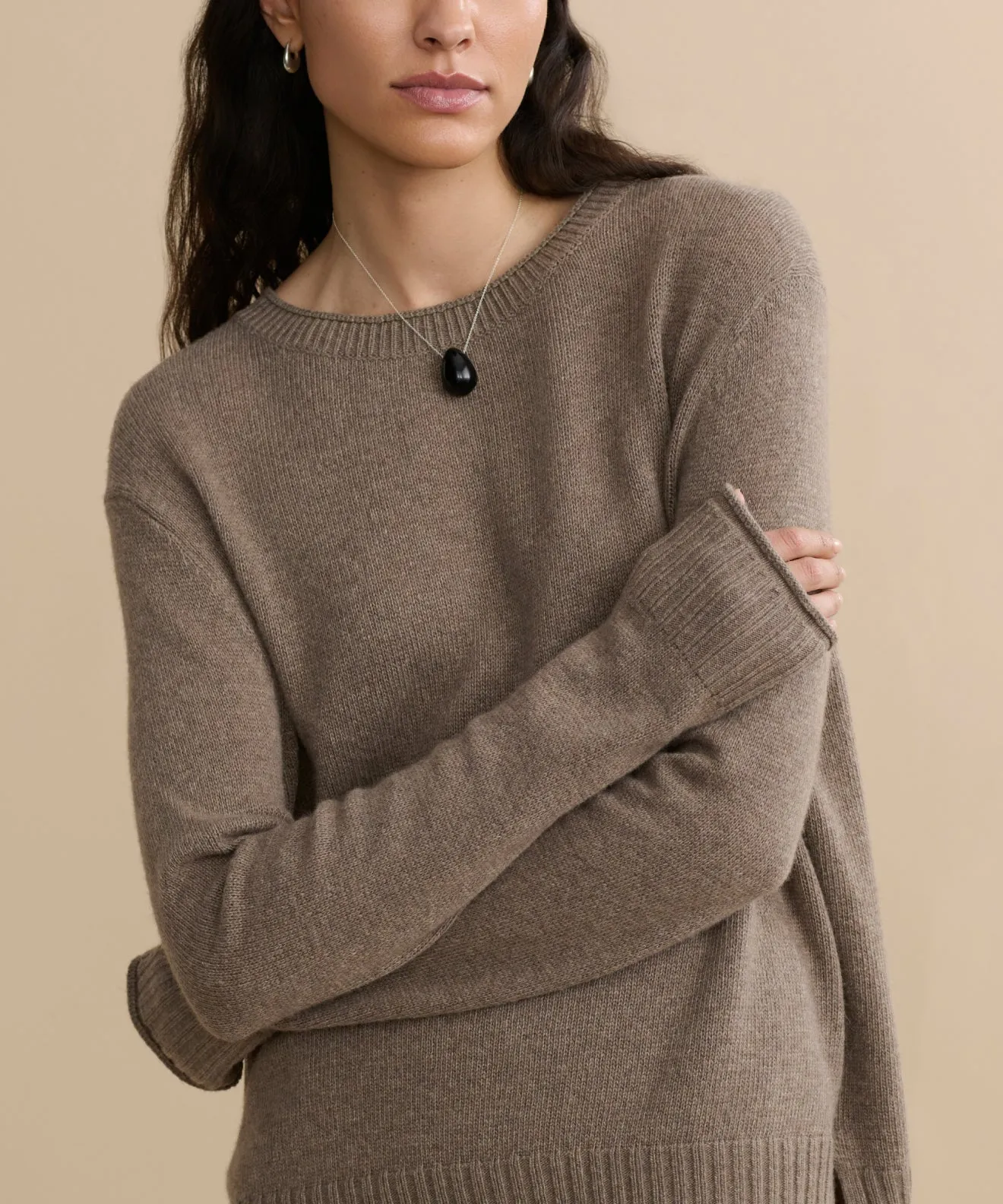 Circular Knit Pattern Elegant Look Everyday Sweater