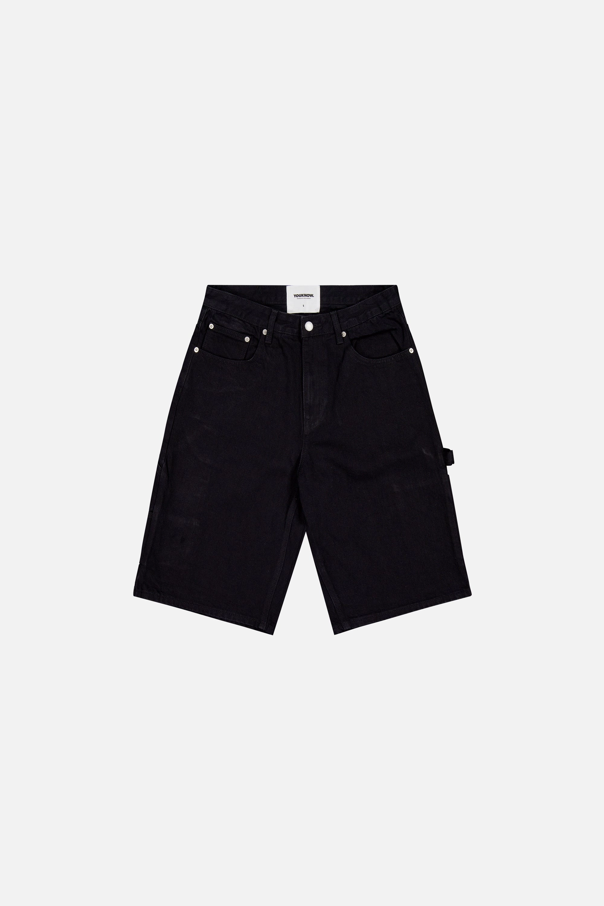 hang dry Denim Jorts | Black