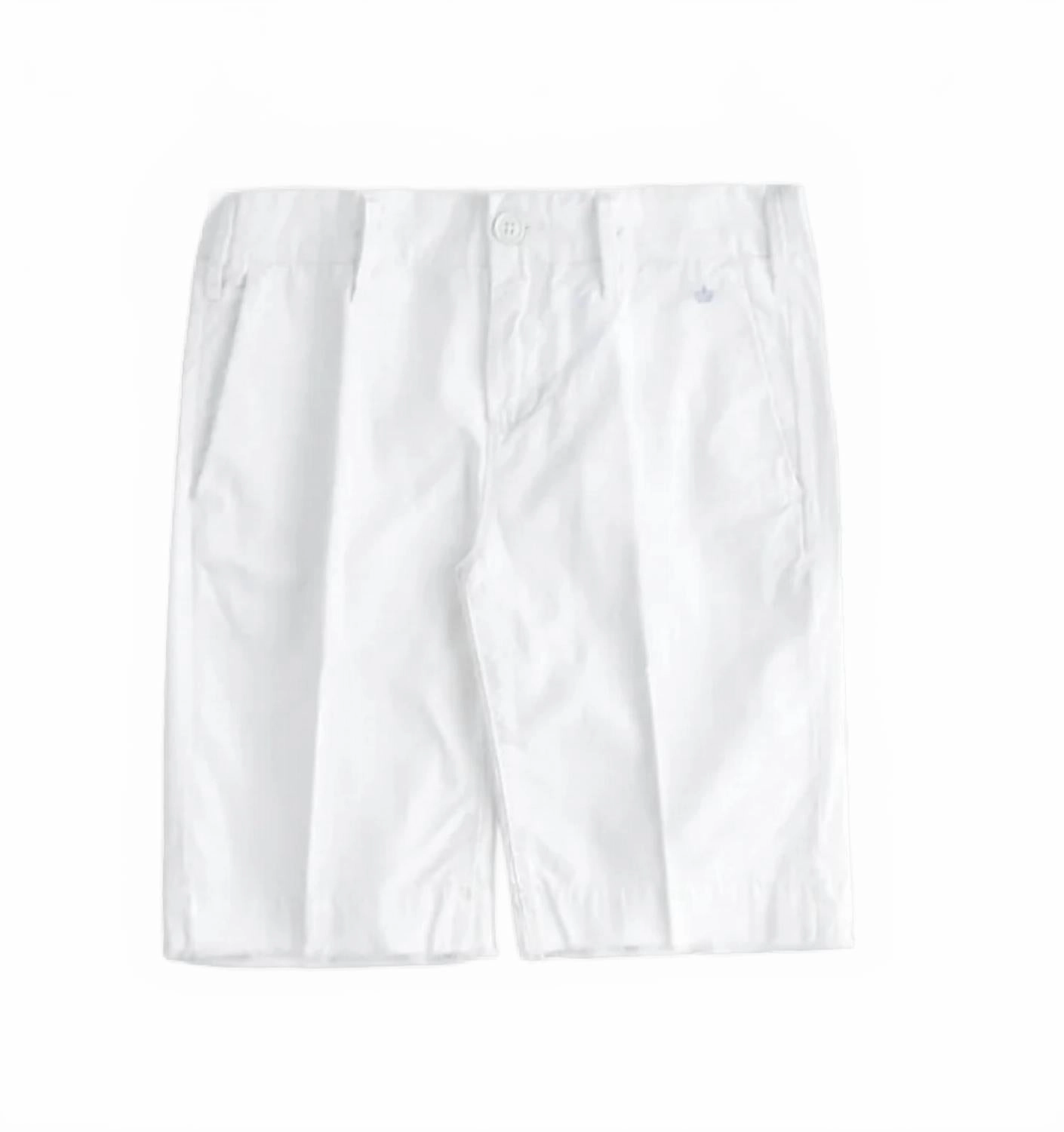 Women's Cut Off Bermuda Shorts In White laid-back style Wear Resistant Fabric