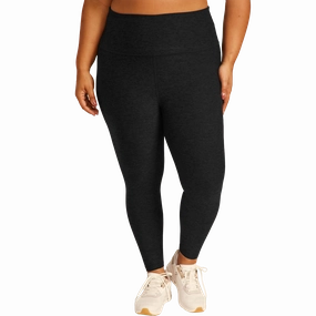 Easy Care Fabric Flexible shape Women's Spacedye High Waisted Midi Legging - Extended