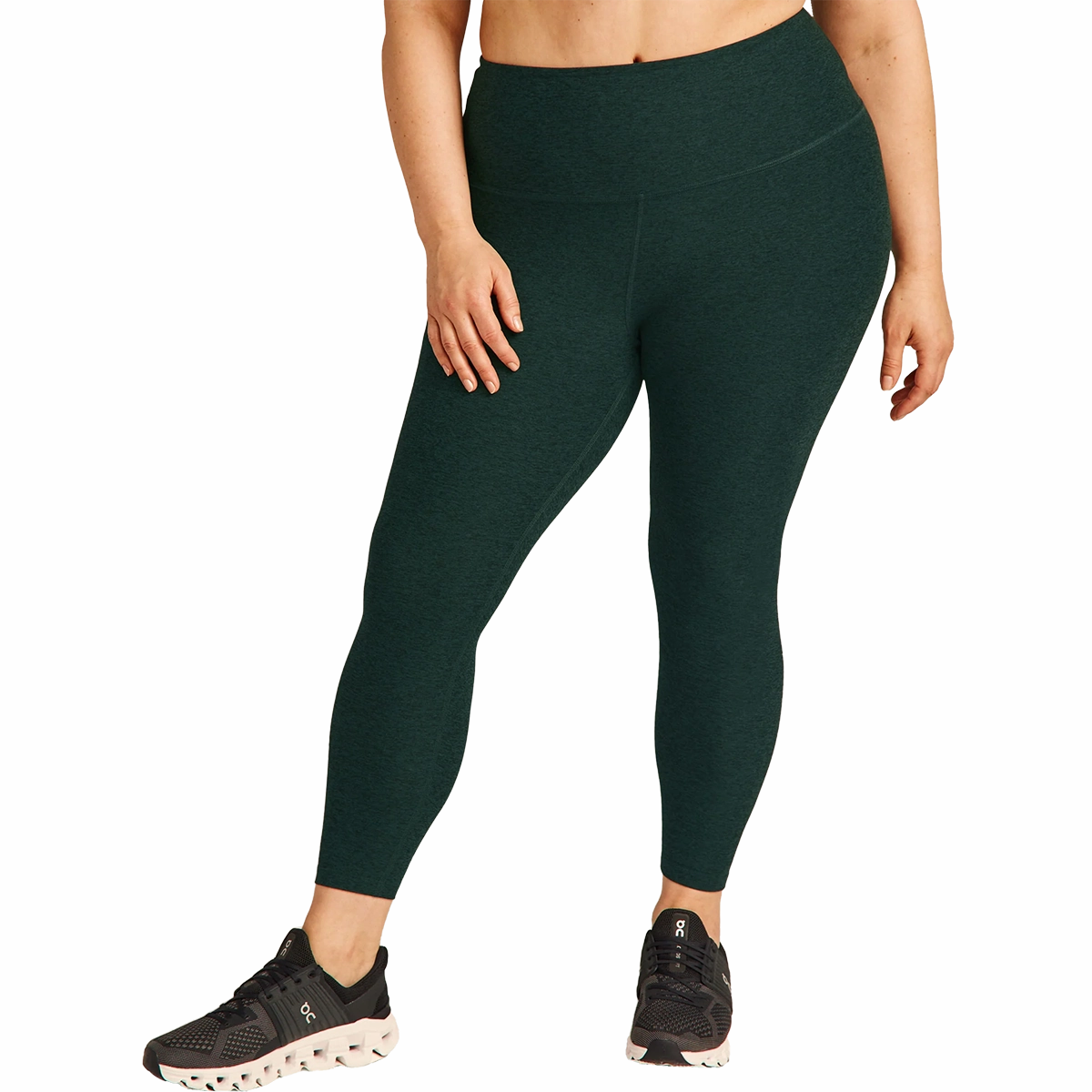 Body Sculpting Chilly Weather Comfort Women's Spacedye High Waisted Midi Legging - Extended