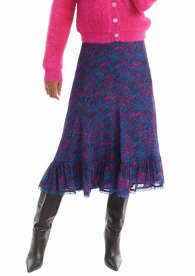 Crisp Look Lotte Midi Skirt In Multi