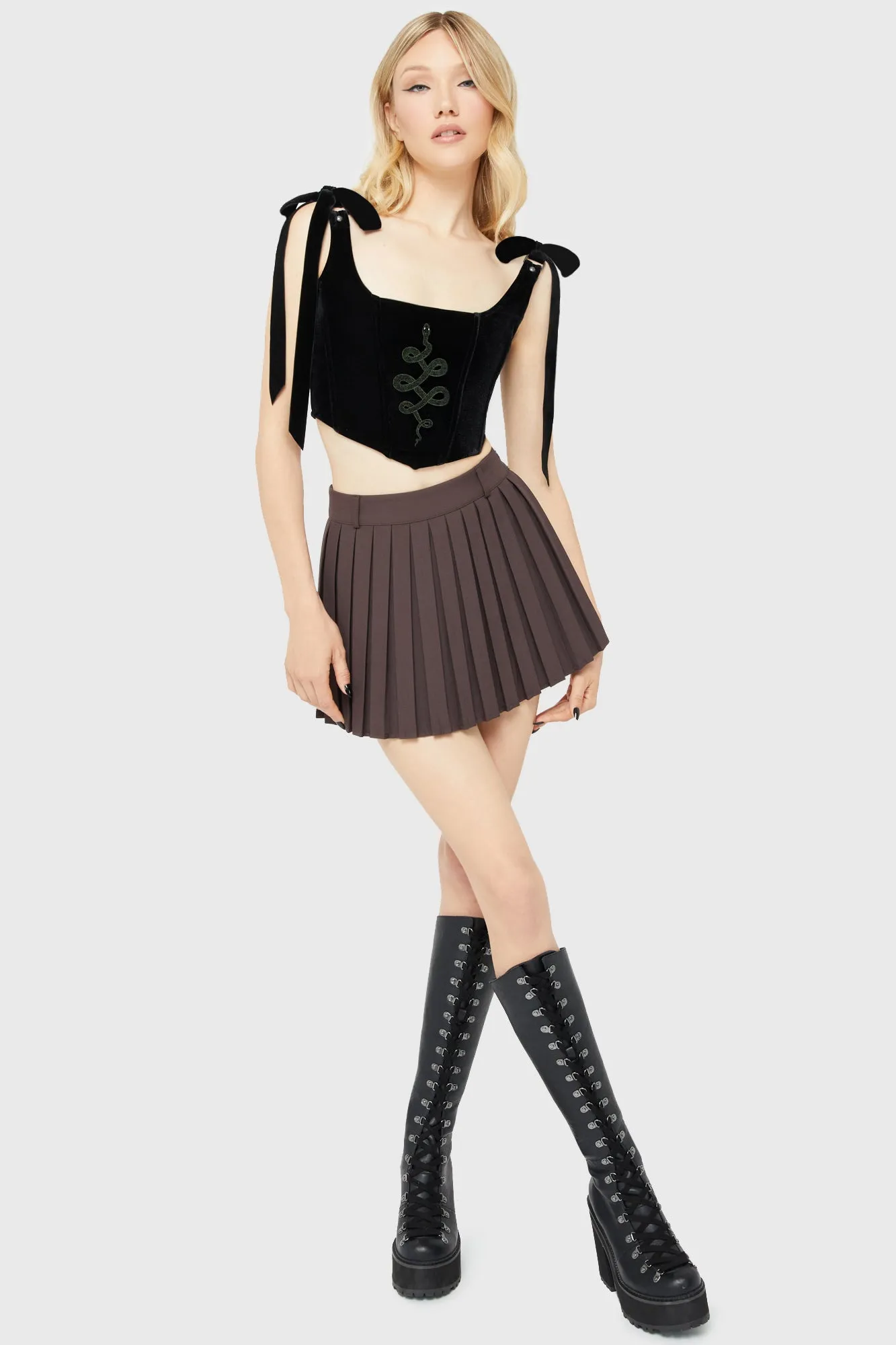 Minimalist Detailing Eve's Venom Corset Top