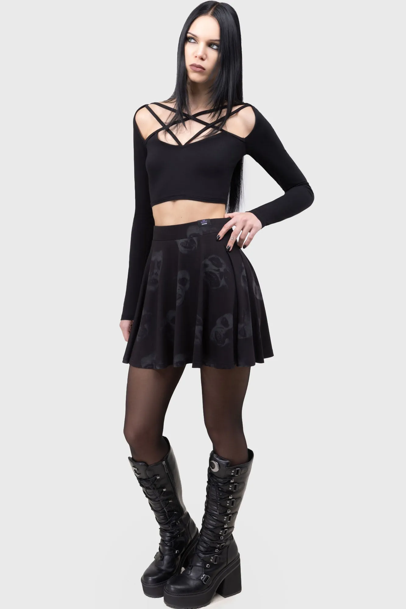 Excellent Day For An Exorcism Skater Skirt Casual Outfit Fashion Tones