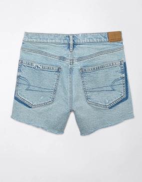 Easy Movement Fit Quick Access Zip Pockets AE Strigid 4" Perfect Ripped Denim Short