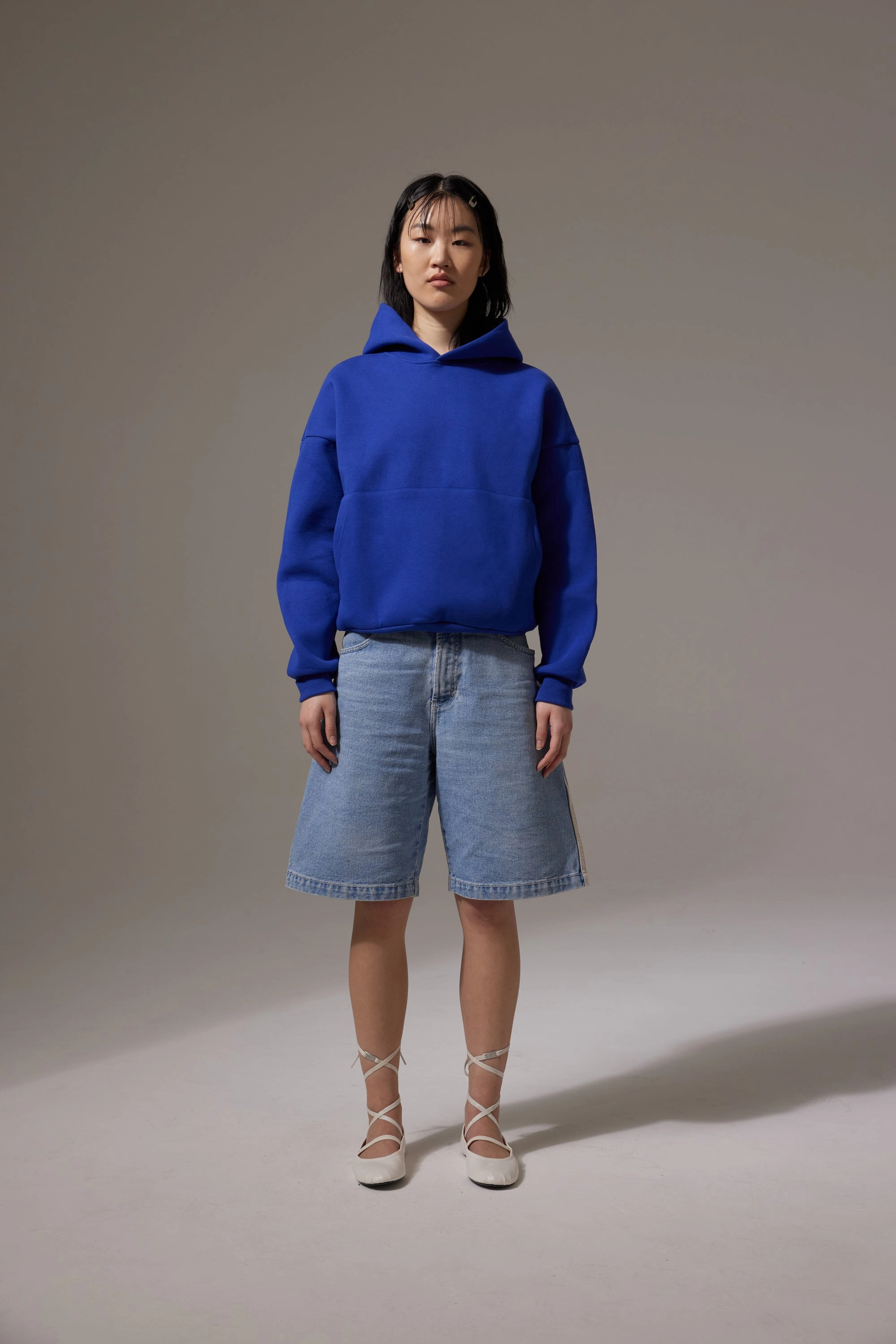 Nothing Hoodie | Azure rhinestone accents Dromedary like