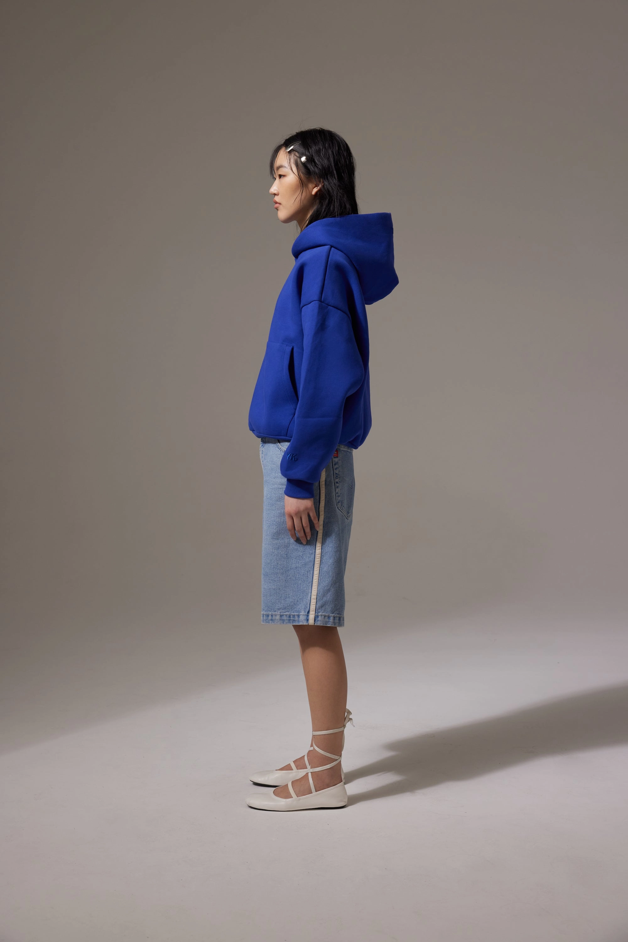 Cozy Apparel Reflective accents Nothing Hoodie | Azure