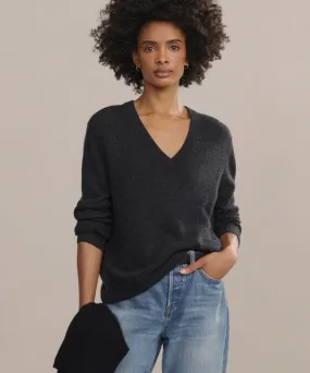 Flynn Cashmere Sweater Tailored Silhouette Garment Shaping Panels