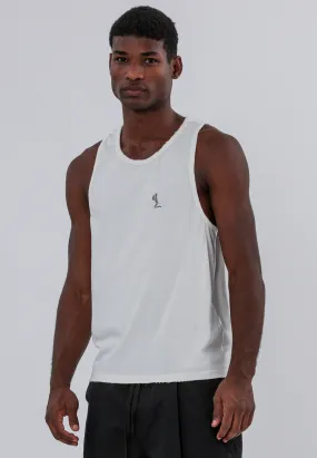 college BATTLE DISTRESSED VEST OFF WHITE