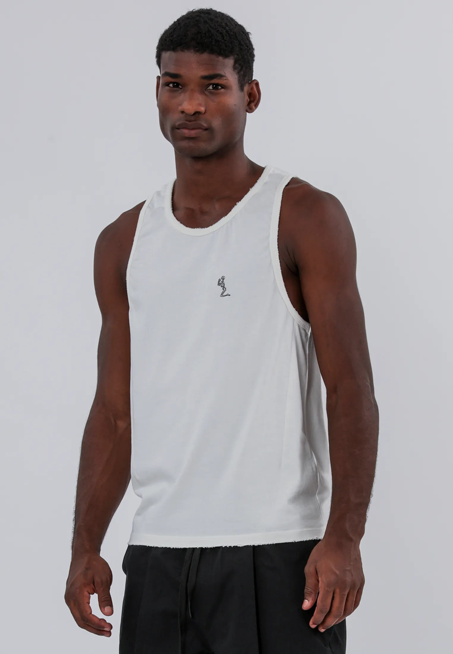 BATTLE DISTRESSED VEST OFF WHITE Active Outfit BiodegradableMaterial