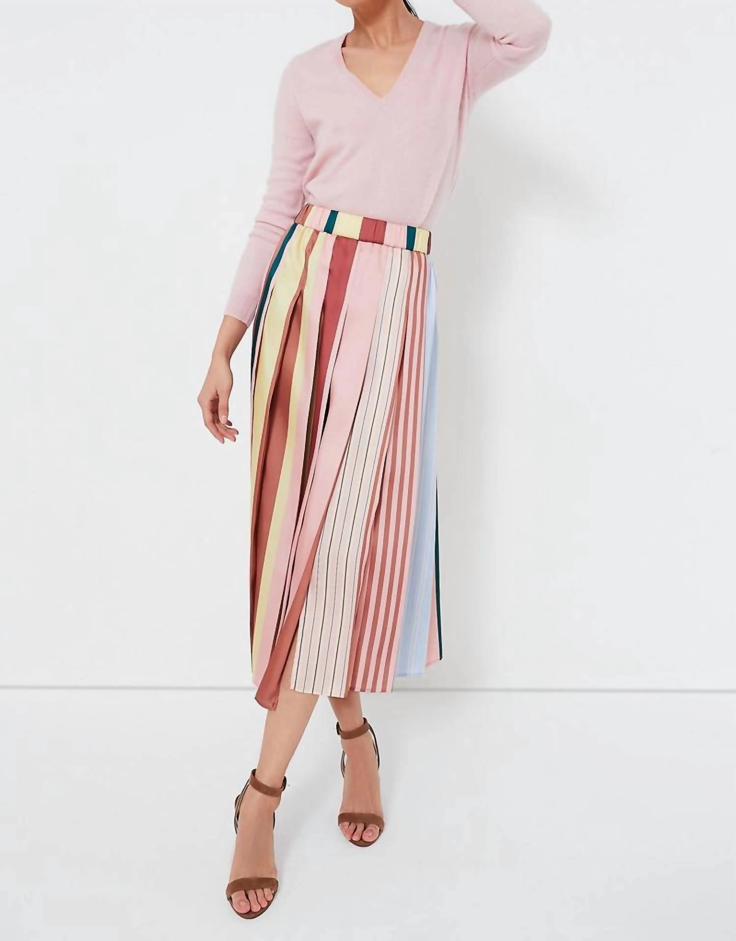 Easy Style Fagus A Line Skirt In Avio
