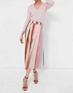 Easy Style Fagus A Line Skirt In Avio