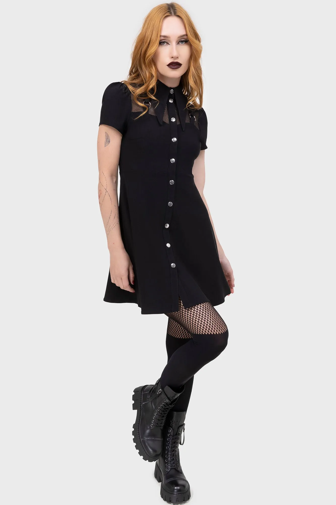 Collared Delicate Touch Jovana Collar & Ring Dress