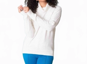 Turtleneck Sweater In White Functional Layers