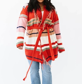 Classic Look Winter Must-Have Wear What You Love Fringe Cardigan In Multi-Colored