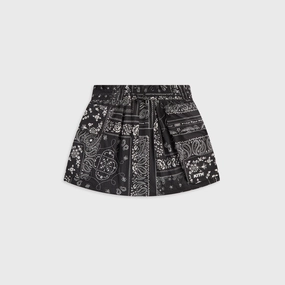 Influencer Style Cozy Finish Kith Kids Printed Mini Cargo Skirt - Black