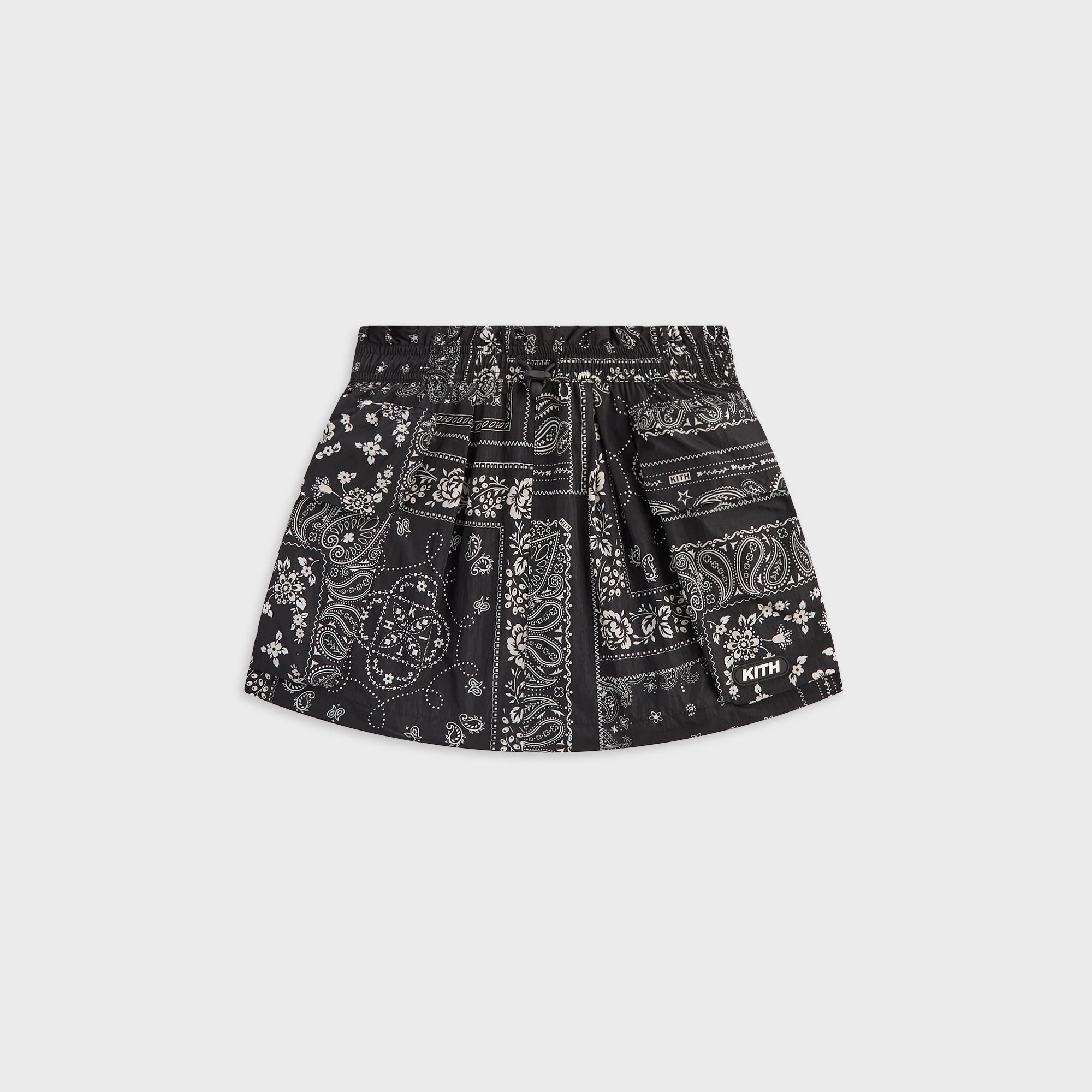 Influencer Style Cozy Finish Kith Kids Printed Mini Cargo Skirt - Black