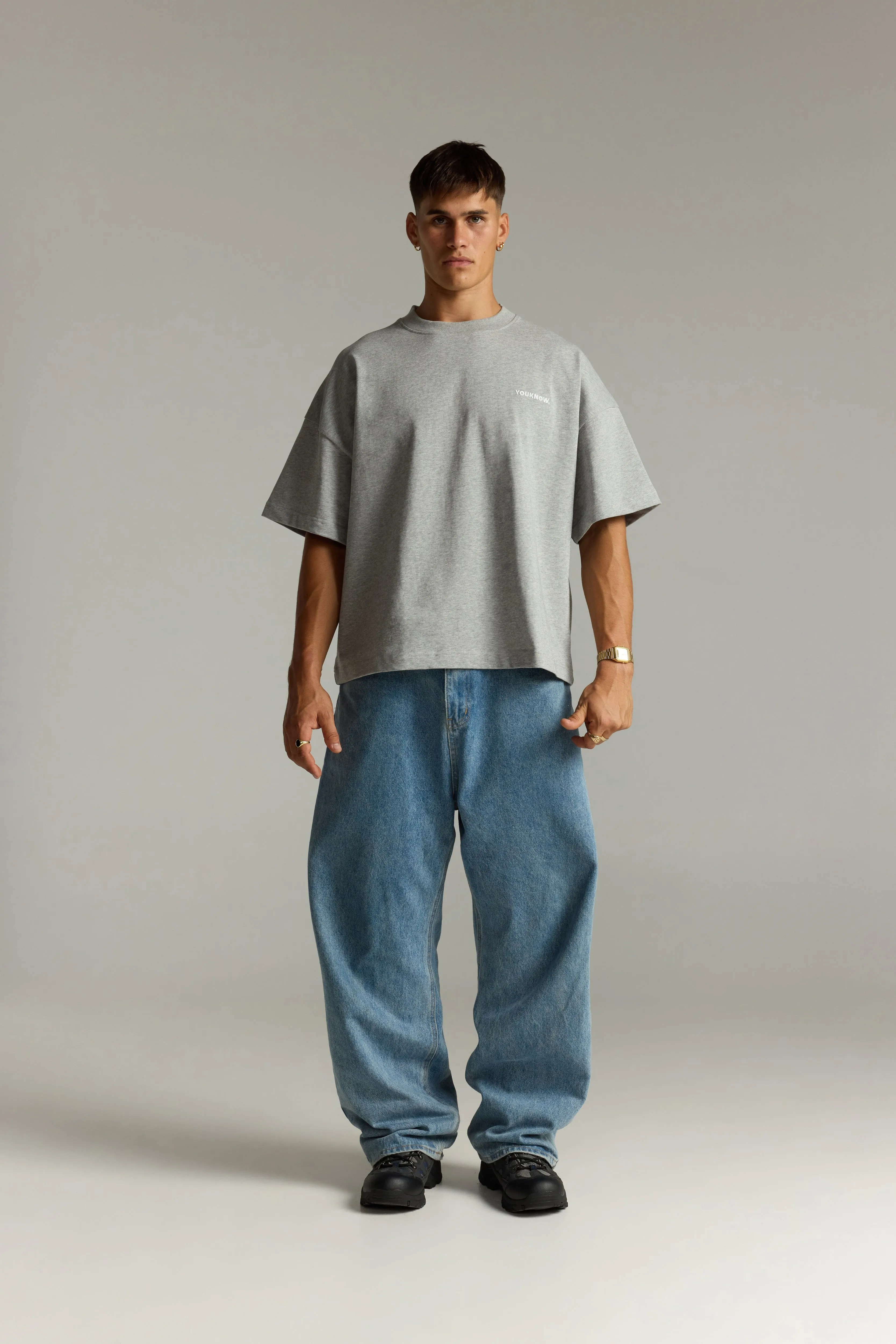 Core Box Tee | Heather Grey Comfort Apparel