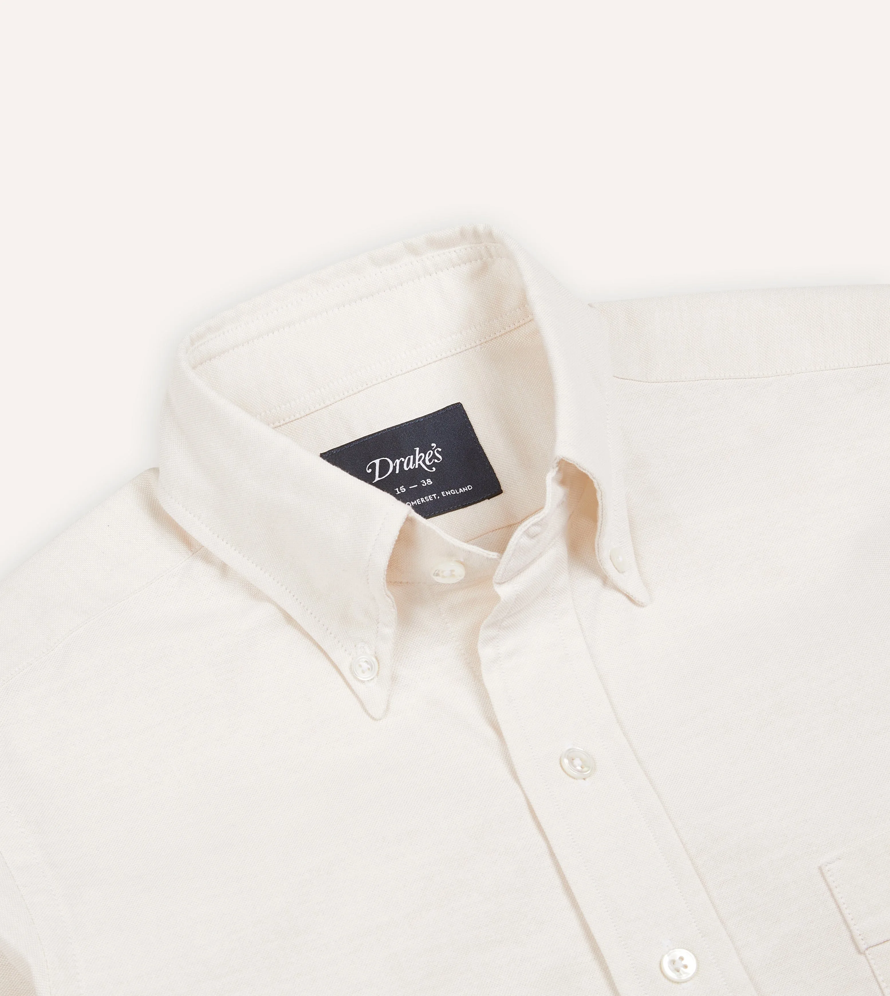 Cream Cotton Oxford Cloth Button-Down Shirt Personalized Touch