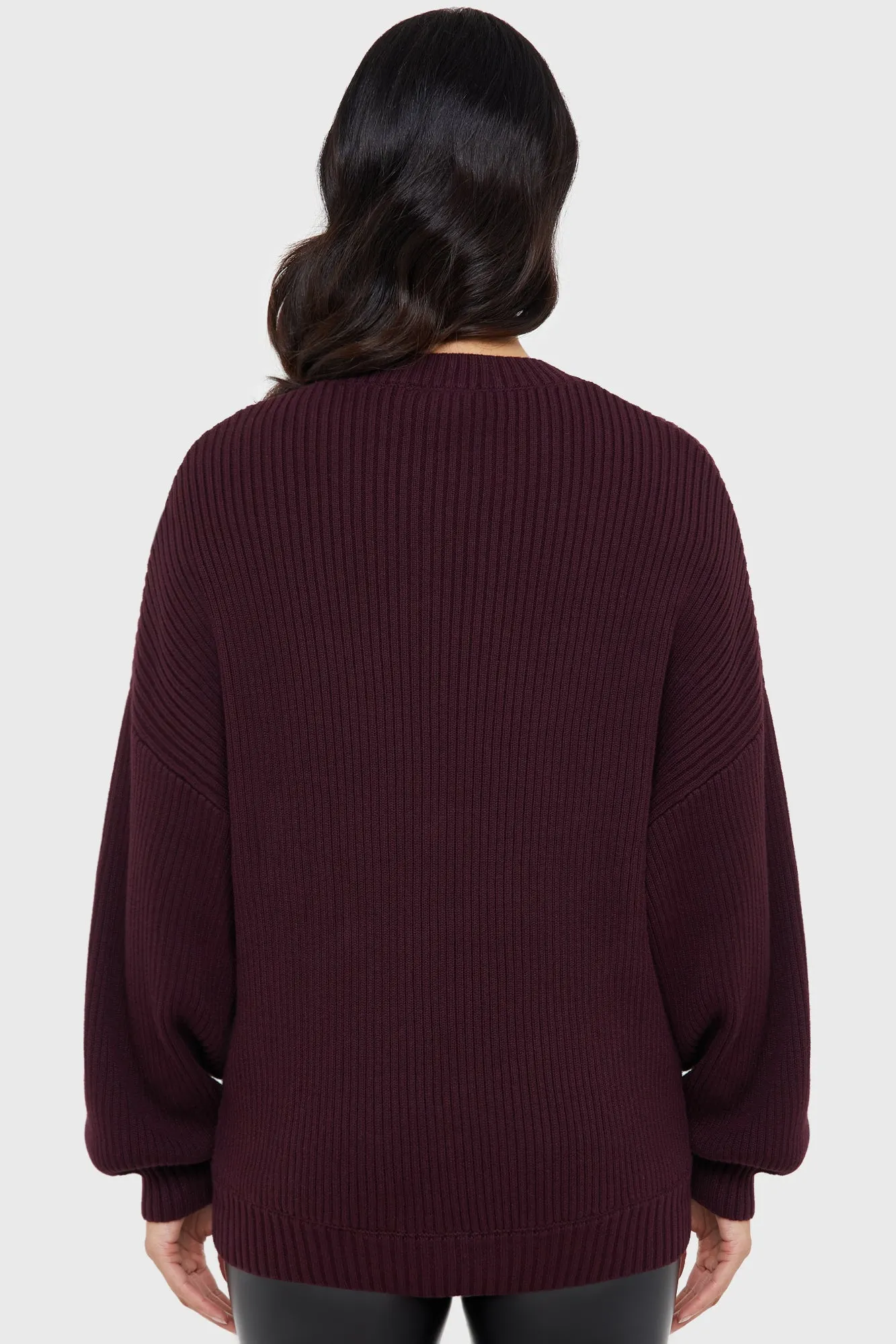 Belinda Sweater [AUBERGINE] Soft Drape
